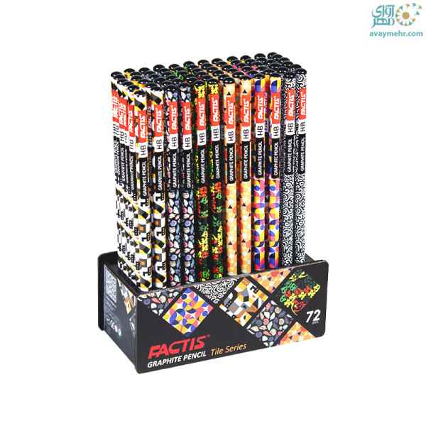 مداد مشکی طرح کاشی فکتیس (72 عددی)