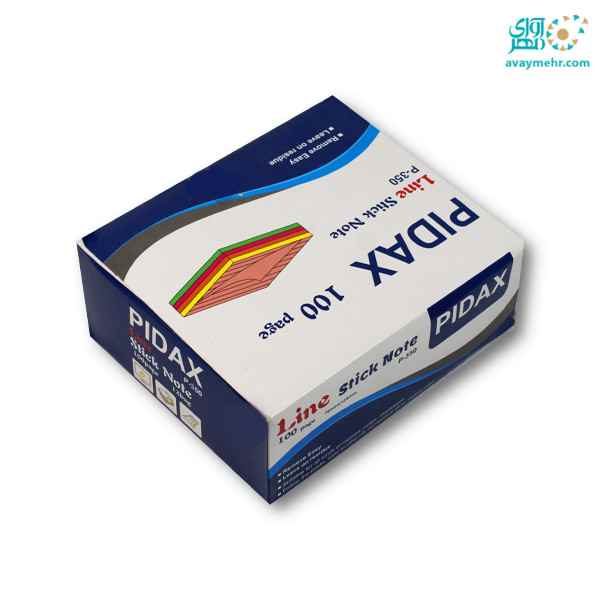 استیک نوت رنگی خط دار100 برگ 125*75 پیدکس P350 (12 عدد)