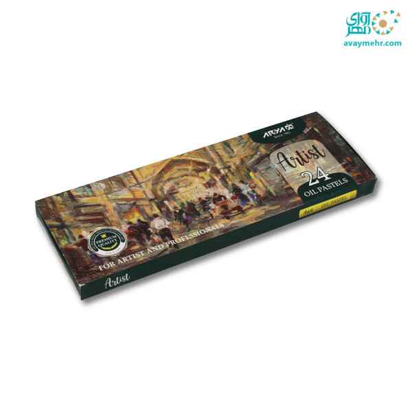 پاستل 24 رنگ حرفه ای 2602 آرتیست  آریا 