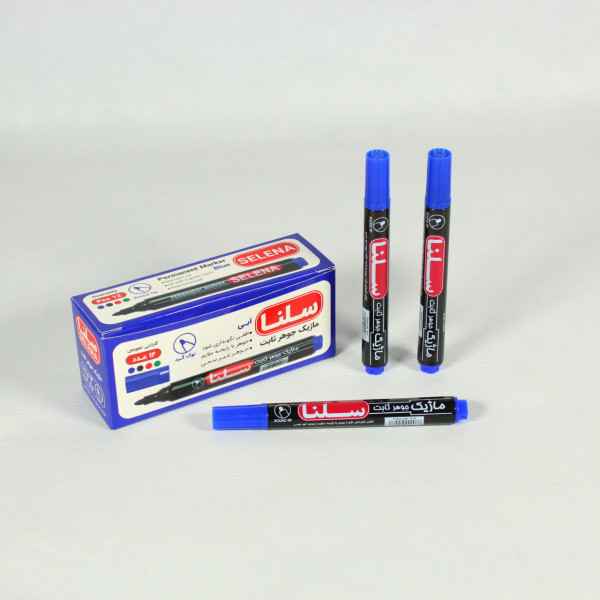 ماژیک معمولی آبی نوک گرد سلنا (12عددی)