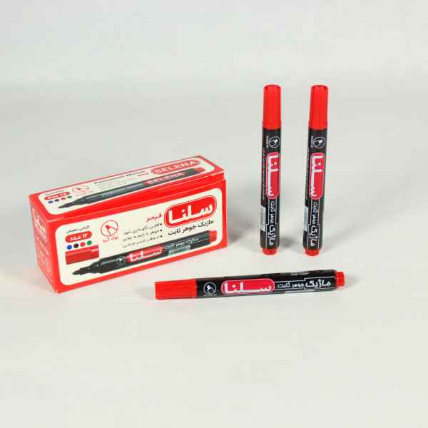 ماژیک معمولی قرمز نوک گرد سلنا (12 عددی)