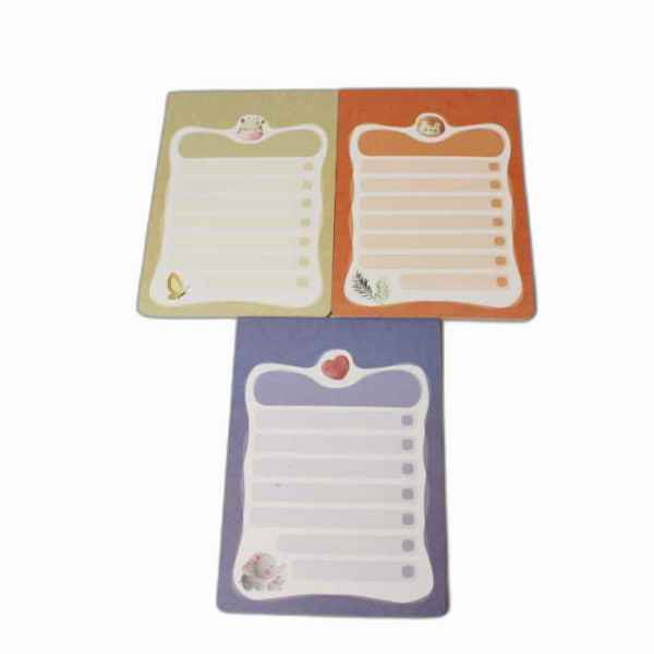 کاغذ لیست انجام کار 15*22 تخته شاسی دار حیوانات بهشت 