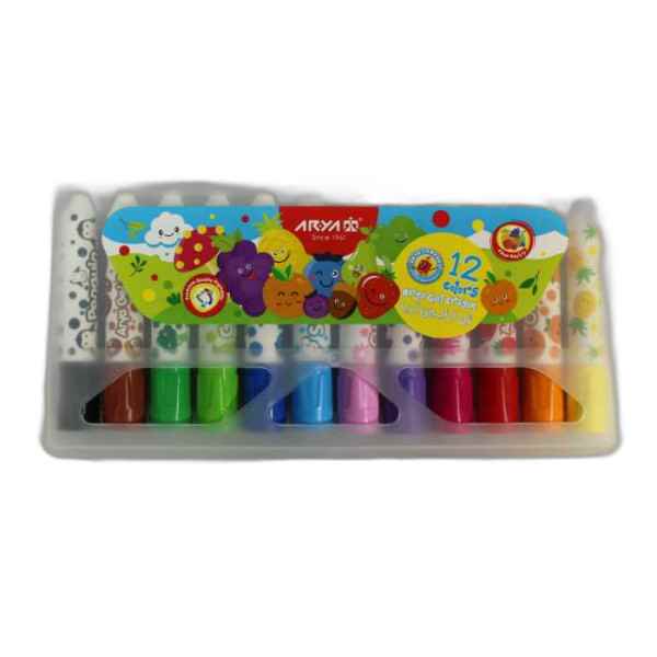 ژل کرایون 12 رنگ کیفی 2061 آریا (6عددی)