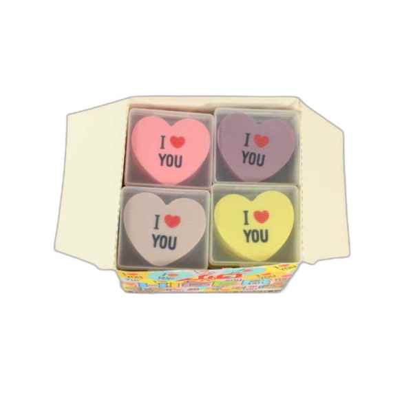 پاک کن رنگی معطر قابدار طرح قلب هیگر (20 عددی)