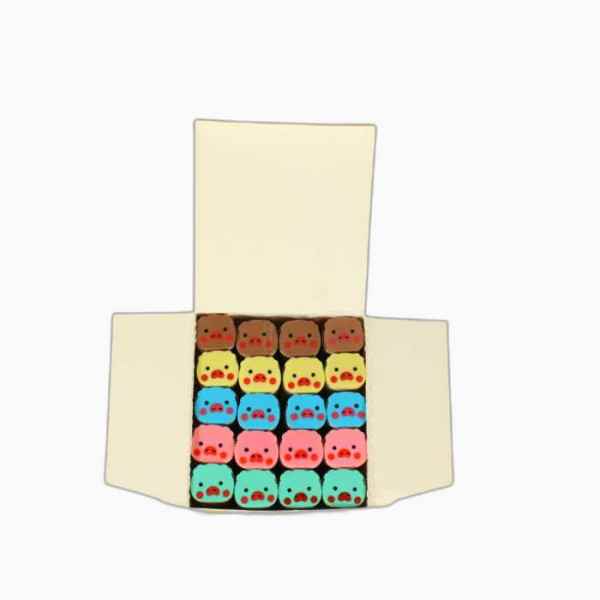 پاک کن رنگی معطر طرح خوک هیگر (20 عددی)