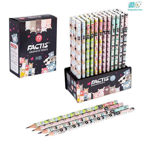 مداد مشکی طرح خرس فکتیس (لیوان 72عددی)