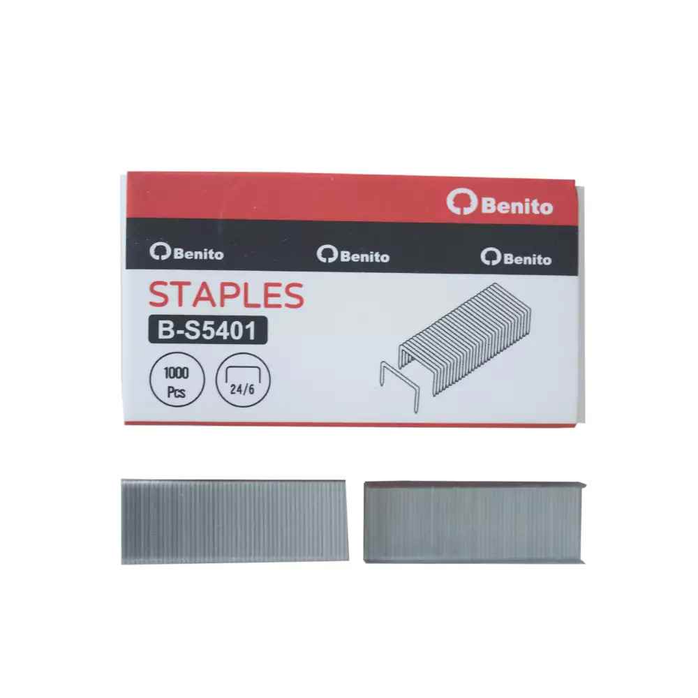 سوزن منگنه 24/6نقره ای S5401 بنیتو (10 بسته ای)