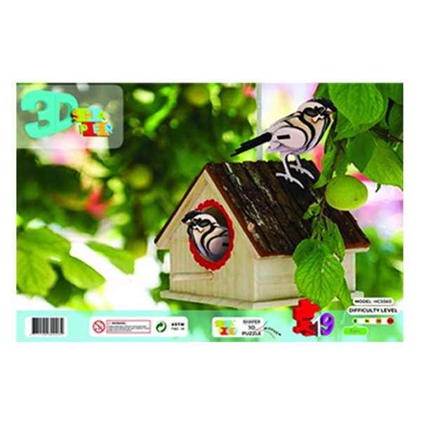 پازل چوبی طرح گنجشک شیپر تکی