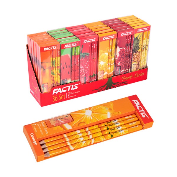 مداد مشکی طرح میوه فکتیس (لیوان 72 عددی) 