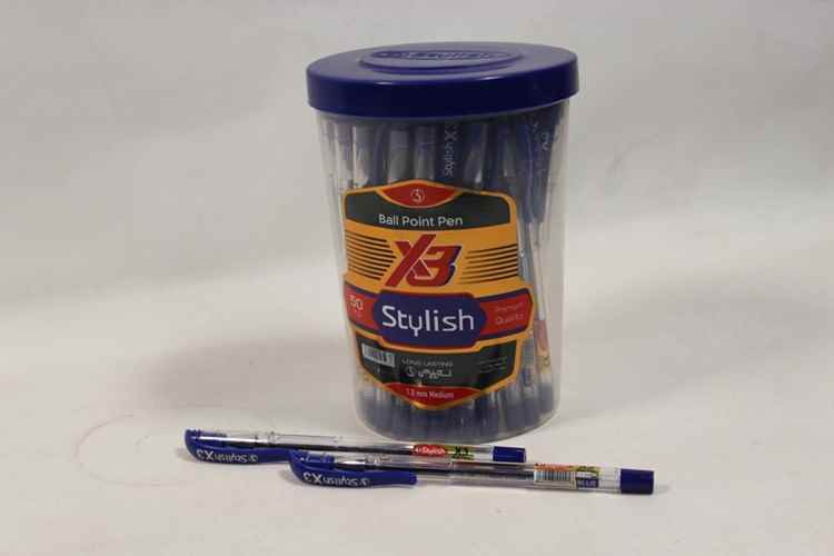 خودکار آبی X3 نوک 1 استایلیش (50 عددی)