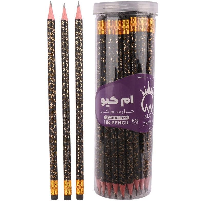 مداد مشکی بنده گرد پاکندار H50 ام کیو (لیوان 48 عددی)