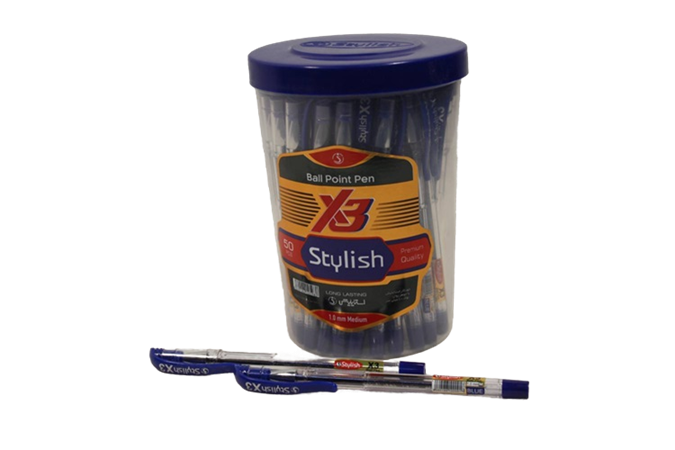 خودکار آبی X3 نوک 1 استایلیش (50 عددی)