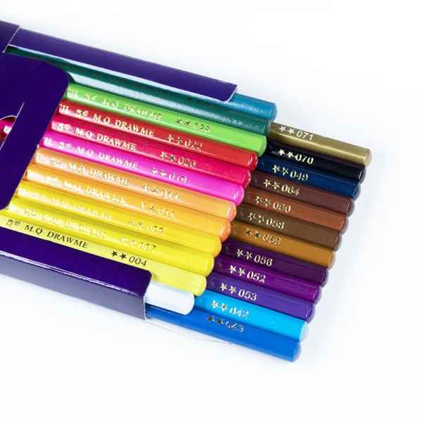 مداد 24 رنگ شش گوش مقوایی آرتیست ام کیو (6 عددی)