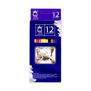 مداد 12 رنگ شش گوش مقوایی آرتیست ام کیو (12 بسته 12 عددی)